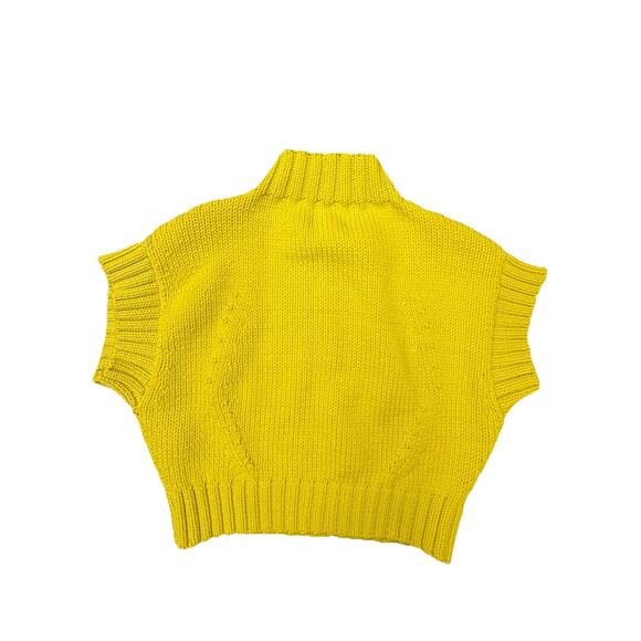 Anthropologie Maeve Women Sweater Yellow Pippa Mock-Neck Preppy City Sz XS - Picture 1 of 9